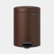 brabantia - 比利時製 5L 圓形腳踏垃圾桶 (礦物深啡) H29.1cm x L27.2cm x W20.5cm 208546