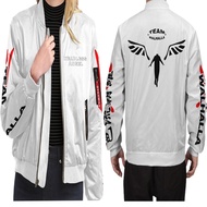 1Pc Bomber Jacket Fleece  White / Black / Black Valhalla for Men