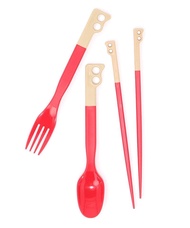 CHUMS Camper Cutlery Set (3 pieces) - Red