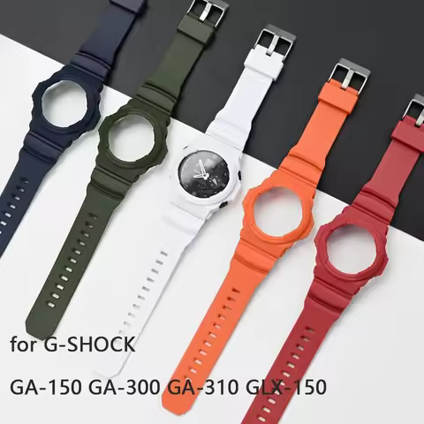 for Casio G-SHOCK GLX-150 GA-150 GA-300 GA-310 Watch Strap Case Special Resin Rubber Band Bracelet P