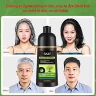 Black/Brown Dye Hair Color Shampoo Herbal Hair Dye Shampoo Permanent Color Shampoo With Comb 500ml