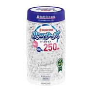 KINCHO金鳥 日本進口驅蟲室內寢室臥室不含殺蟲劑寵物玄關 防蟲凝珠【無香型】 250日用 360g