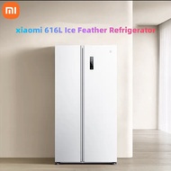 Xiaomi Mijia Open Door Refrigerator 616 White Double Door Large Capacity First-Class Household Energy Effect Air-Cooled
