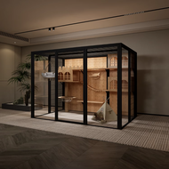 【Please Contact Customer Service To Customize】 Customized Panoramic Glass Cat Cabinet Cat Villa Cat 