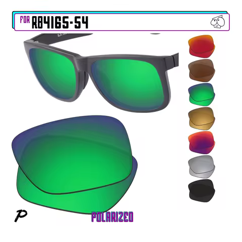 SunglassDoctor Polarized Replacement Lenses for Ray-Ban RB4165-54 Justin Sunglasses - Multiple Optio