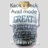 kaos cewek v-neck avail mode L ORI preloved
