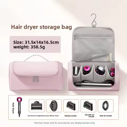 Curling Iron Waterproof Travel Storage Makeup Bag Hair Tool Organizer Case Large Capacity Portable B