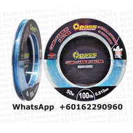 Opass Fishing leader line CAMO Carbon Leader 100m & 50m Japan Material Camo Carbon leader line