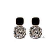 VICKCO Vintage Glossy Square Earrings Jewellery Fashion Style Korea