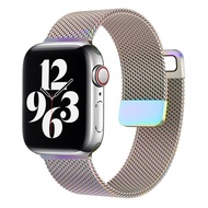 สายสำหรับ Apple Watch Band 49มม 44มม. 40มม. 38มม. 42มม. 41มม. 45มม. อุปกรณ์เสริมสายรัดข้อมือโลหะสำหรับ IWatch Series 9 8 7 4 5 6 Se for Apple Watch Ultra 49mm