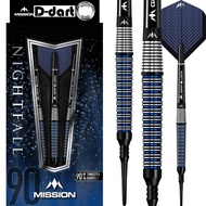 MISSION SOFT TIP DART - 20G M3 TAPER NIGHTFALL 90% Tungsten Soft Darts (ARROW DART LEMBUT)