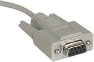 C2G 03020 DB25 Male to DB9 Female Serial RS232 Null Modem Cable, Beige (10 Feet, 3.04 meters)