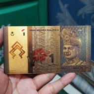 Souvenir gold foil 1 ringgit MALAYSIA