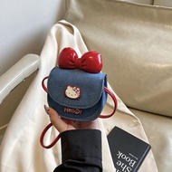 【店长推荐】儿童卡通可爱猫咪女童小童包包宝宝洋气蝴蝶结迷你时尚斜挎包Children's Cartoon Cute Cat Girl Children's Bag Bao Bao Bao Bao Ba