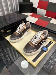 💜全新正貨❤COACH蔻馳 Soho 混合經典標誌 圓頭繫帶 低筒 板鞋 波鞋 棕色