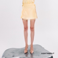 VICKTEERUT (ราคาปกติ 6350-.) Mini Skirt with Frillกระโปรงสั้น ตกแต่งระบายไหมชีฟอง DRY CLEAN ONLY
