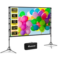 Projector Screen and Stand,GAINVANE 120 inch Portable Projector Screen Indoor Outdoor Projection Scr