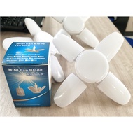 28W E27 6500K Deformable MINI LED Ceiling Light Fan Blade Bulb with 4 Adjustable Light Panels