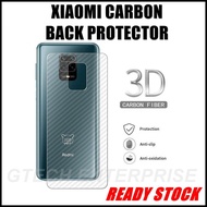 Xiaomi Redmi Note 10X 10 10S 2 3 4 4X 5 5A 6 7 8 8T 9 9s 5G Prime Pro Max 3D Carbon Fiber Back Protector