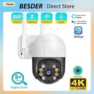 BESDER 8MP 4K 5MP Mini PTZ IP WIFI 5X Digital Zoom Auto Tracking Wireless Outdoor Security CCTV Vide