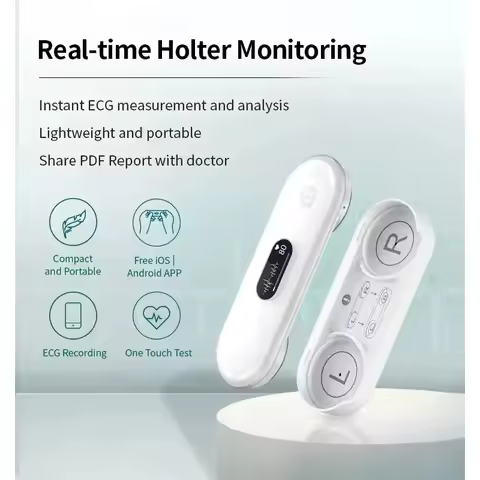 LEPU 24 Hour ECG/EKG Holter Wearable ECG/EKG Monitor with AI Analysis