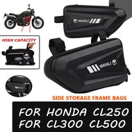 Motorcycle Accessories Side Bag Waterproof Triangle Bags Pouch Storage Bag For Honda CL500 CL250 CL3
