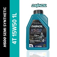 DASHOIL H500 15W50 4T SEMI SYNTHETIC 4T ENGINE OIL MOTORCYCLE MINYAK HITAM 1LITER 100% ORIGINAL