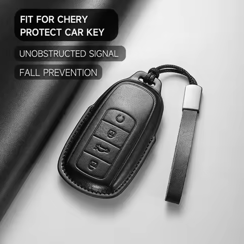 Genuine Leather Car Key Case Cover Key Bag For Chery Jaecoo J7 J8 7 Tiggo 8plus 5 Plus 7pro Max Omod