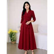 Dress Agnes Semi Blazer Rania Maxi Dress Korea Elegan Simple – Baju Wanita Kondangan Kerja Kantoran