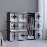 Flowerblack 9 Cube Black Diy Multipurpose Wardrobe Cabinet Clothes Storage Organizer Living Almari Baju Rak Plastik