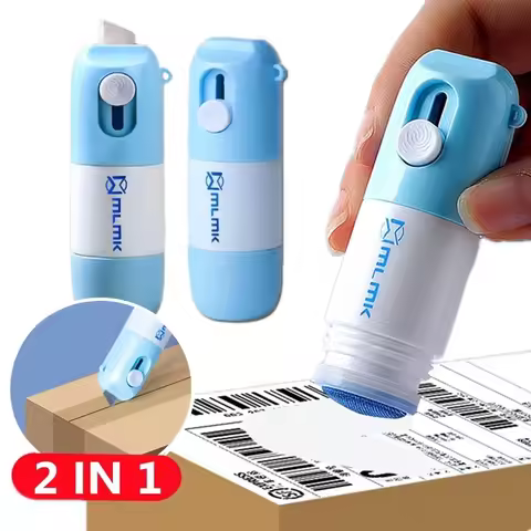 Thermal Paper Correction Fluid with Knife Parcel Box Opener Home Office Anti Peep Identity Informati