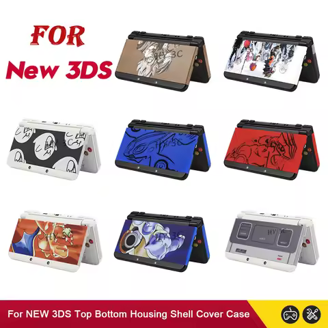 For New 3DS 2015 Version Front back Faceplate Plates Upper & Back Battery Housing Shell Case Cover F