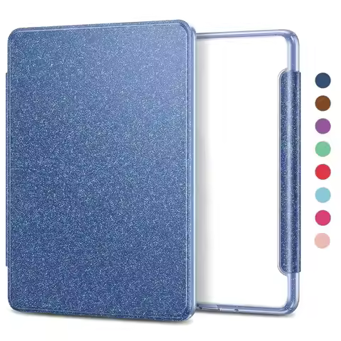 Auto Wake/Sleep Protective Case Glitter Powder Acrylic Back Cover for Kindle Paperwhite 5 (11th Gene