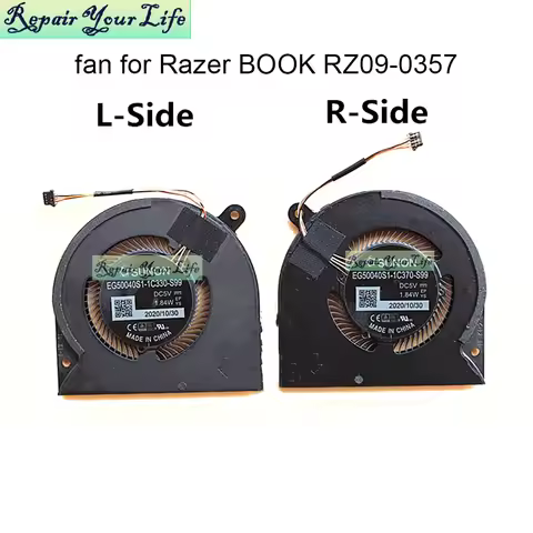 Laptop CPU GPU Cooling Fan For Razer Book 13 RZ09-03571 0357X 03571EM PC VGA Processor Cooler EG5004