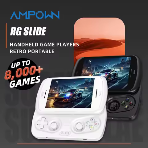 AMPOWN Anbernic RG SLIDE Handheld Game Consoles 4.7-Inch OCA Screen 120Hz Android 13 Portable Retro 