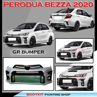 PERODUA BEZZA 2020 GR STYLE FRONT BUMPER UNPAINT/WITH PAINT - MATERIAL FIBER BODYKIT