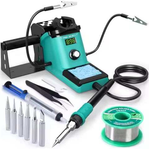 926 III Soldering Iron Station Kit with 12-IN-1 Helping Hands Solder Dispenser Lead-Free Solder 6 So