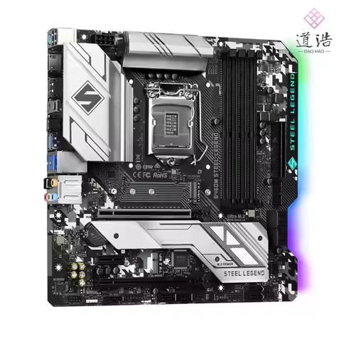 For Asrock B460M STEEL LEGEND Motherboard 128GB HDMI M.2 LGA 1200 DDR4 Micro ATX B460 Mainboard 100%