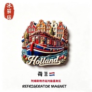 Netherlands Amsterdam Creative Building Landmark Tourist Souvenirs Home Decoration Collection Refrig