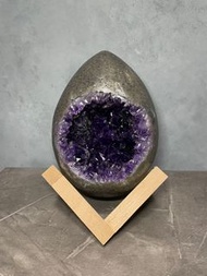 ⭐️紫水晶-恐龍蛋 ⭐️巴西烏拉圭 天然原 皮紫晶洞 家居風水擺件 收藏品 No.036