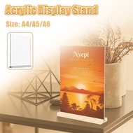 A4/A5/A6 Acrylic Sign Stand T-shaped Double-sided Desktop Display Stand Acrylic Display Stand