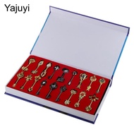 [Yajuyi] SiaBiced Set of 18pcs Fairy Tail Lucy Spirit Keys With 1 Necklace Chain for Cosplay