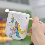Unicorn ceramic cup gift cawan gelas corak unicorn gift present xZzd