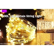 DC5V 300L 2(W) X3(H) METER 9 ROLL LED Curtain String Light