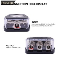 FOREVERGO 3-Way Car Audio Fuse Block with 150A Fuses 0/2 Input 4/8 Output Fuse Switchboard for Truck