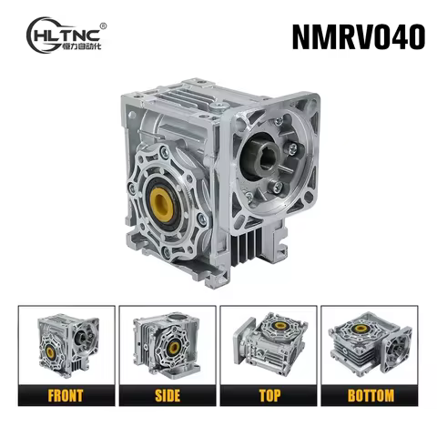HLTNC NMRV040 rv040 86mm Worm gear reducer Reduction ratio 5:1 to 100:1 input 14mm shaft for nema 24