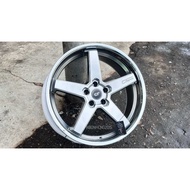 New Car Sport Rim CT PREMIUM WHEELS CTW-15 20x8.5J 5x113 ET32 Hyper Black Chrome Lip - READY STOCK