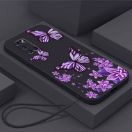Tpu Purple Butterfly for Oppo A52 Oppo A92 Oppo F1S Oppo F11 Oppo F11pro Oppo F9/F9 PRO straight edge mobile phone case