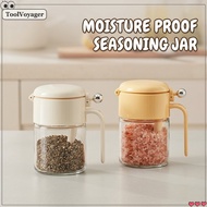 Glass Seasoning Jar Spice Container Moisture Proof Spoon Lid Kitchen Salt Sugar Coffee Herbs Storage