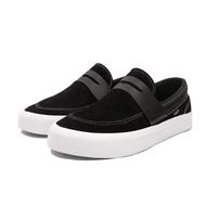 SABA Slip On Tuxedo Suede Leather Black White - Sepatu Loafer Sneakers Pria Wanita Original 100% TXD